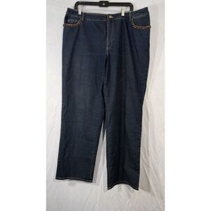 Dana Buchman Bootcut Women's size 16 Dark Wash Blue Denim Jeans